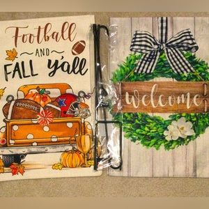 🍁 Garden Flags with Stand 🏈